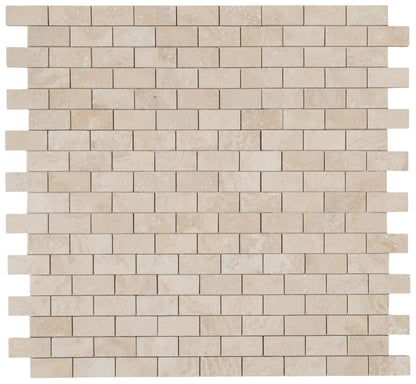 Light Beige Travertine Honed Mosaic Tile (10 sqft per box)