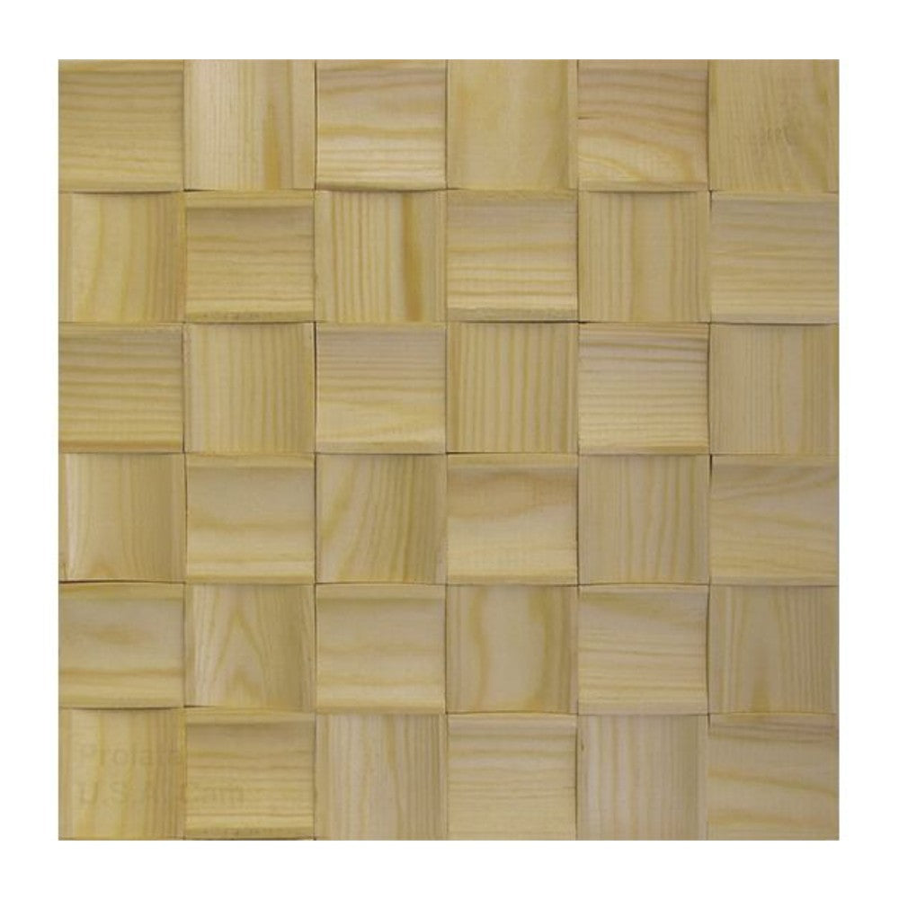 US Pine Square Pattern Design Wood Mosaic Tiles