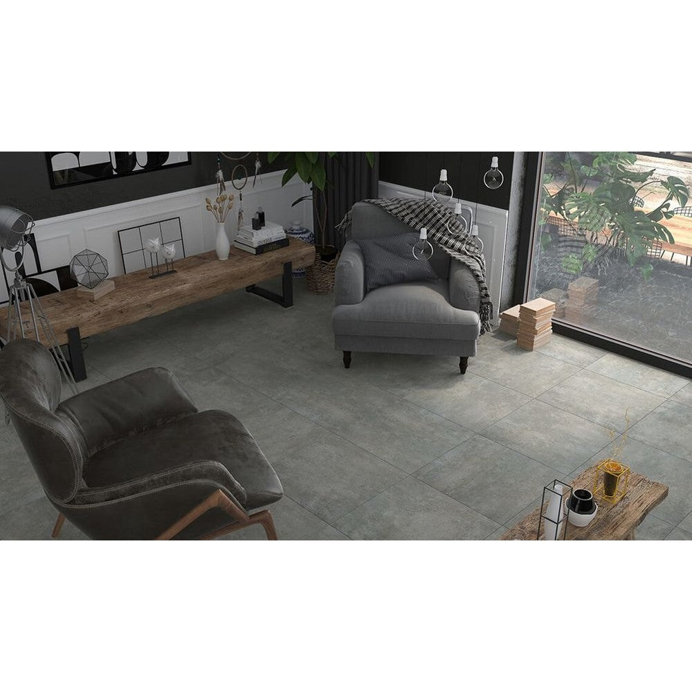 Yurtbay Cemento Matte Wall and Floor Porcelain Tile SKU-312106 Installed tile view